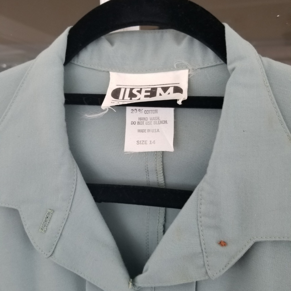 Vintage Shirt Dress - Blue Button Down - Picture 4 of 6